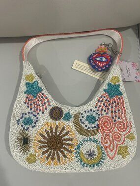 Evil Eye  Sun Moon Stars Shoulder Bag Handcrafted in India NWT Tik Tok Viral